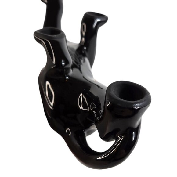 Native American Large Panther Black Signed Ben Saxon Sculpture‎ Figure 11" rare - Picture 15 of 16